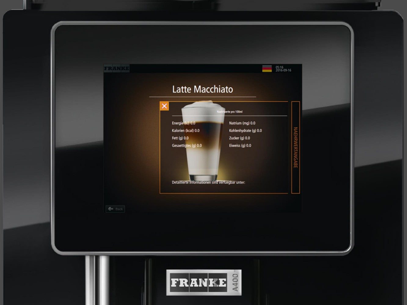 Franke A400 FoamMaster