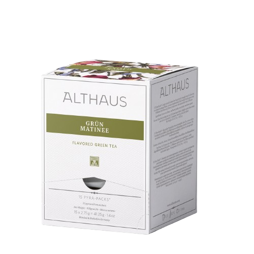 Althaus Grün Matinee Flavored Green Tea Pyra Packs