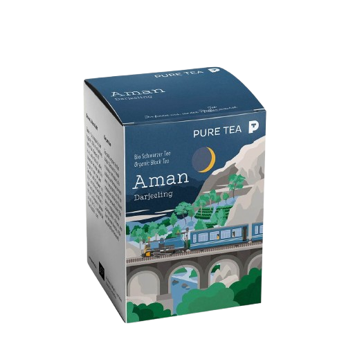 Pure Tea Pyra Pack. Aman Darjeeling - Bio schwarzer Tee.