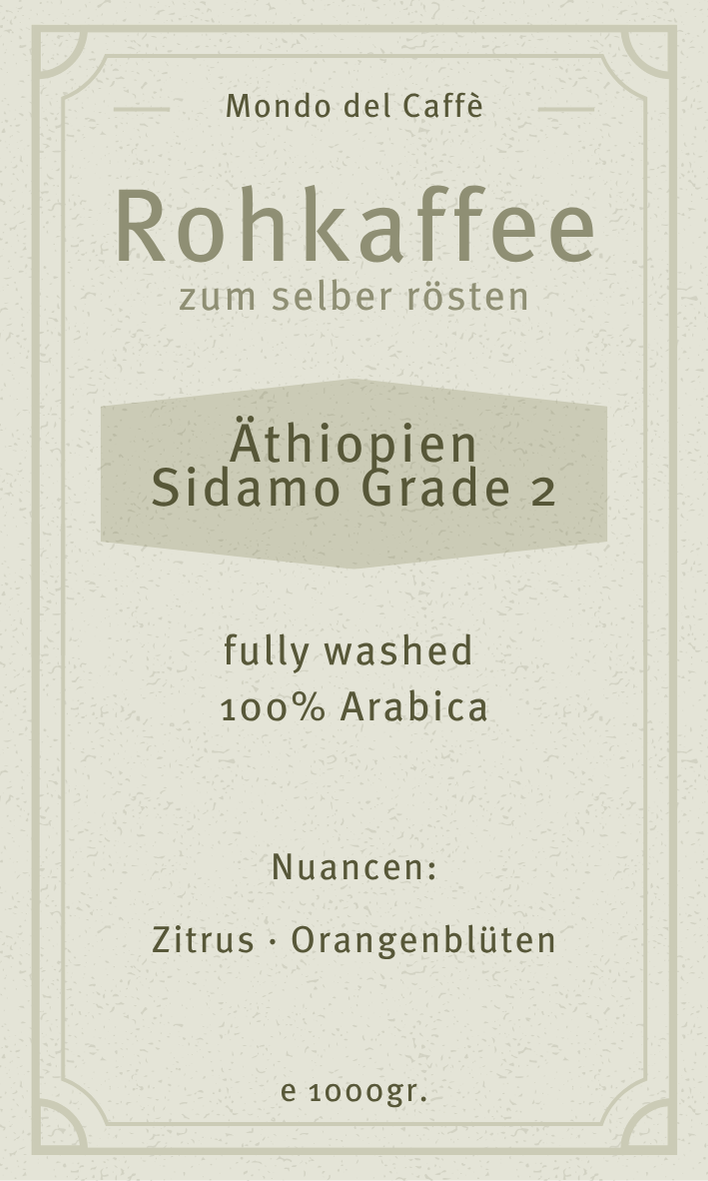 Rohkaffee Äthiopien Sidamo Grade 2