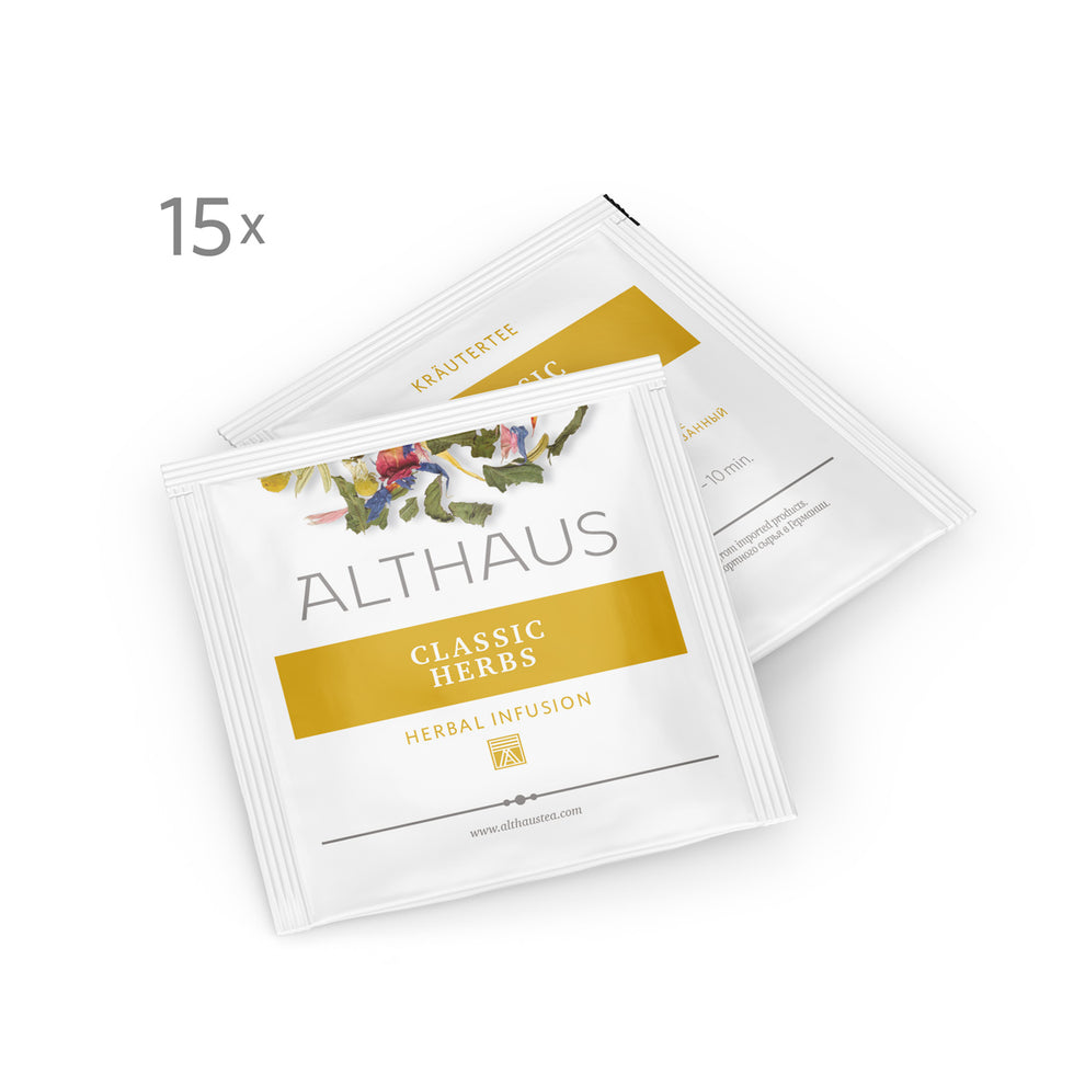Althaus Classic Herbs herbal tea in Pyra Pack – Mondo del Caffè