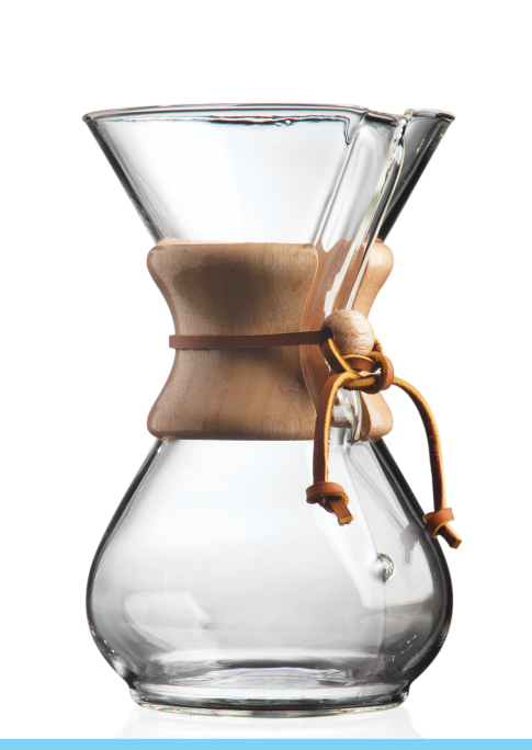 Chemex Kaffeebereiter mit Holzmanschette