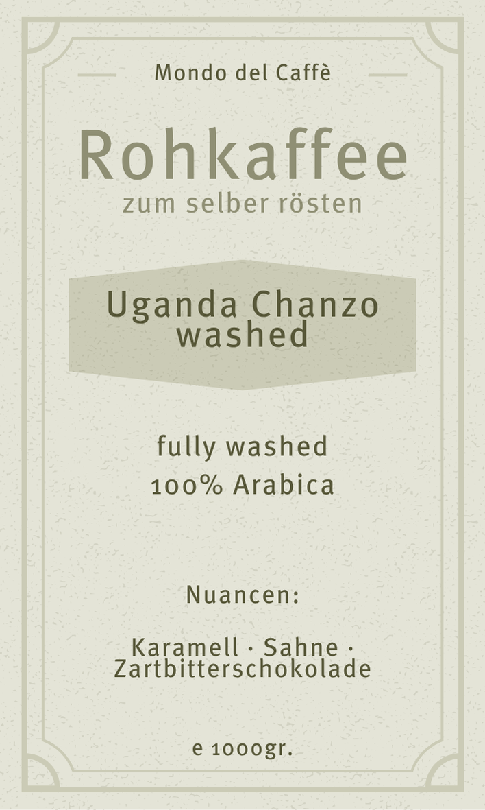 Rohkaffee Uganda Chanzo washed