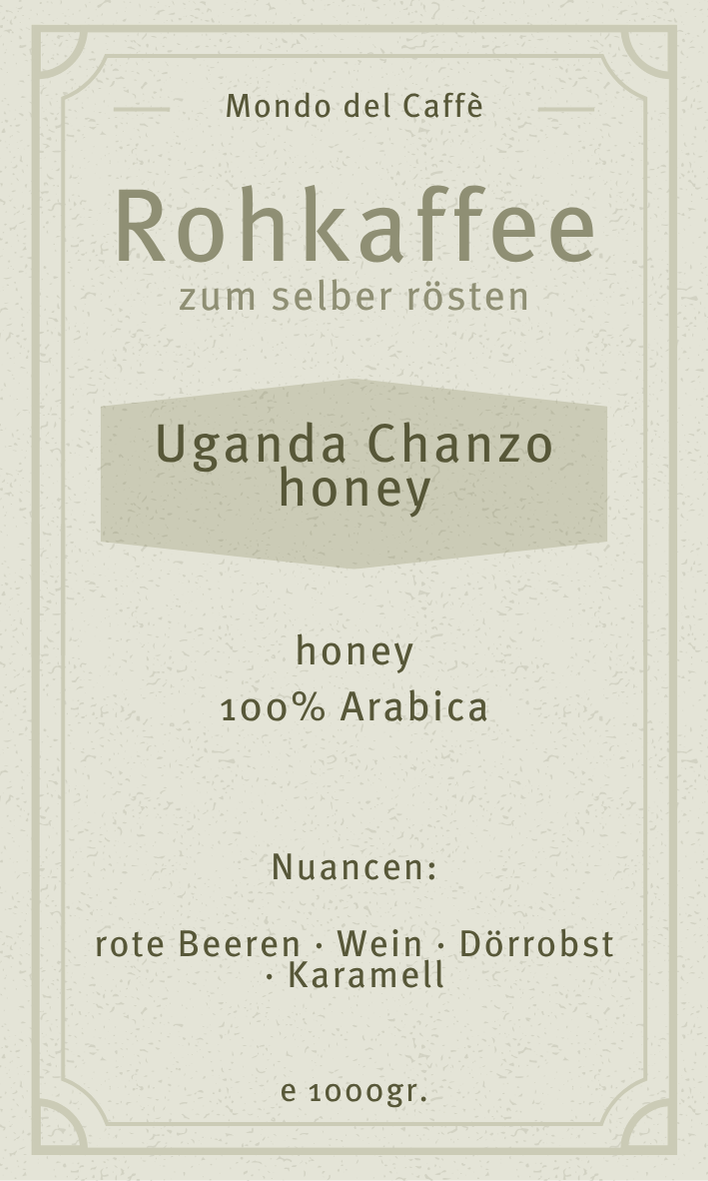Rohkaffee Uganda Chanzo honey
