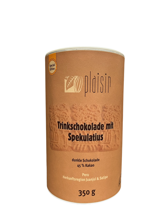 Plaisir Dunkle Bio Trinkschokolade mit Spekulatius