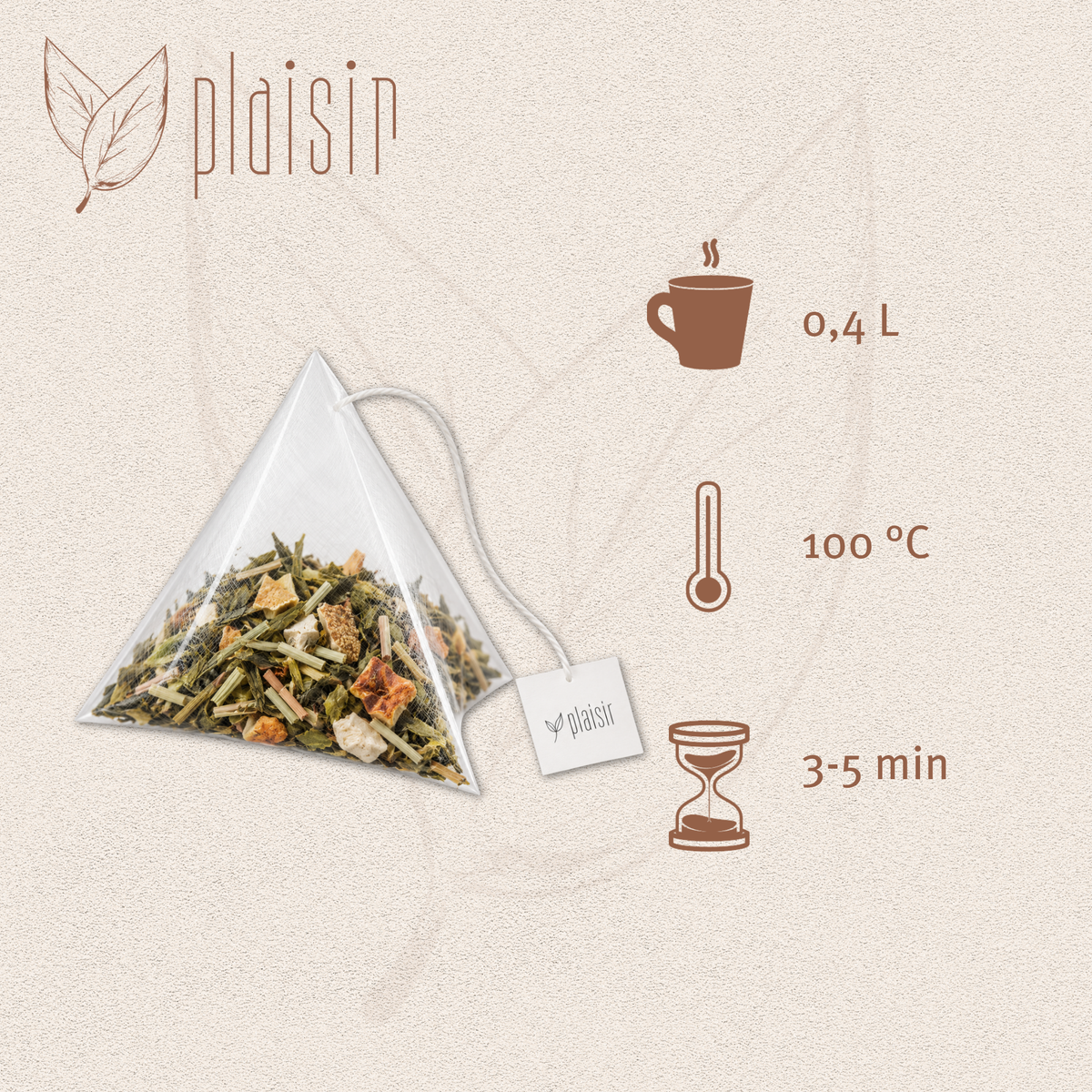 Plaisir Bio Sencha frische Zitrus Tee